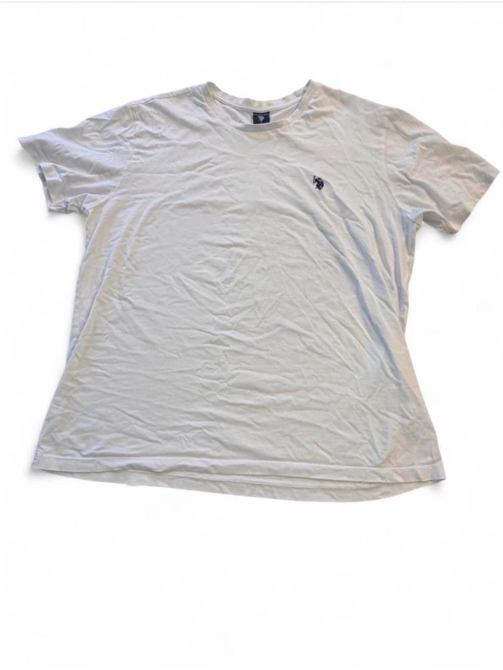U.S. Polo Assn. White Short Sleeve Crewneck Tee with Chest Logo